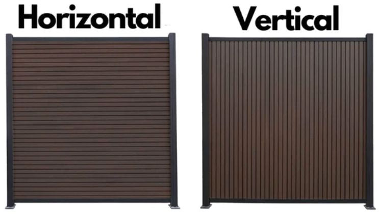 Composite Horizontal or Vertical Fence Panels