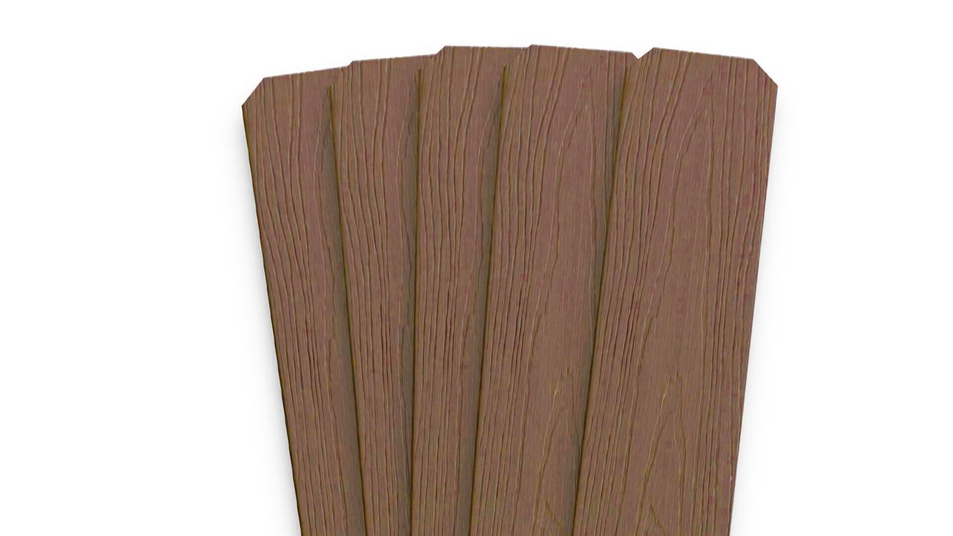 360 Cap Composite Pickets Fence Frame It All Walnut Dogear Picket 5PK