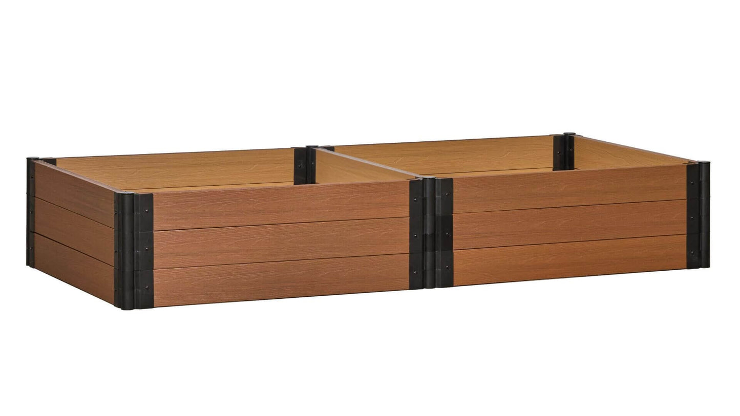Cap Composite 4' x 8' Raised Garden Bed - GardenBLOX Raised Garden Beds Frame It All Teak 16.5"