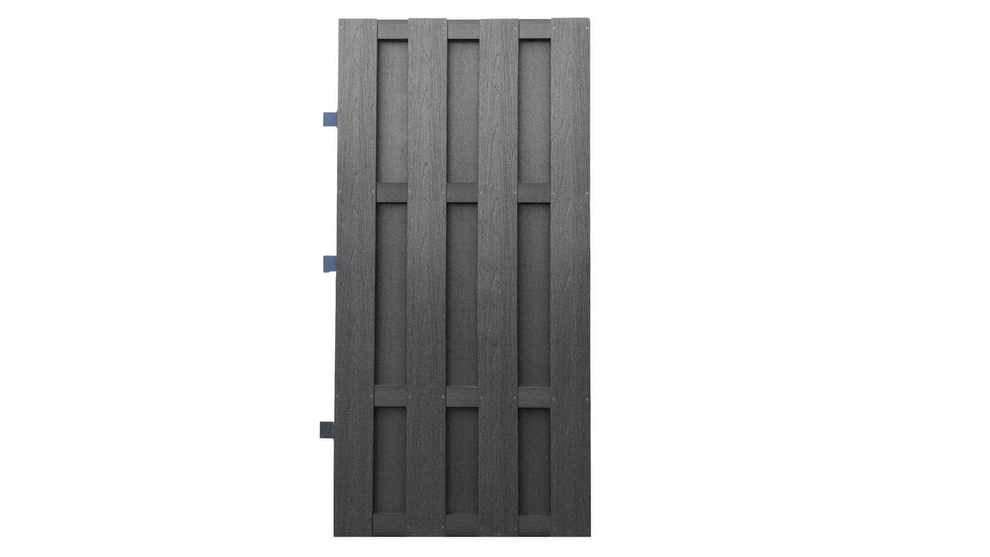 Cap Composite Pre-Assembled Fence Panels (Request a Sample) Fence Frame It All Ironwood Flat Top Shadowbox Gate - 36" x 72"