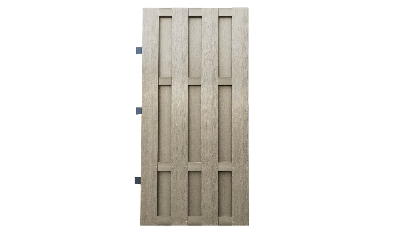 Cap Composite Pre-Assembled Fence Panels (Request a Sample) Fence Frame It All River Birch Flat Top Shadowbox Gate - 36" x 72"