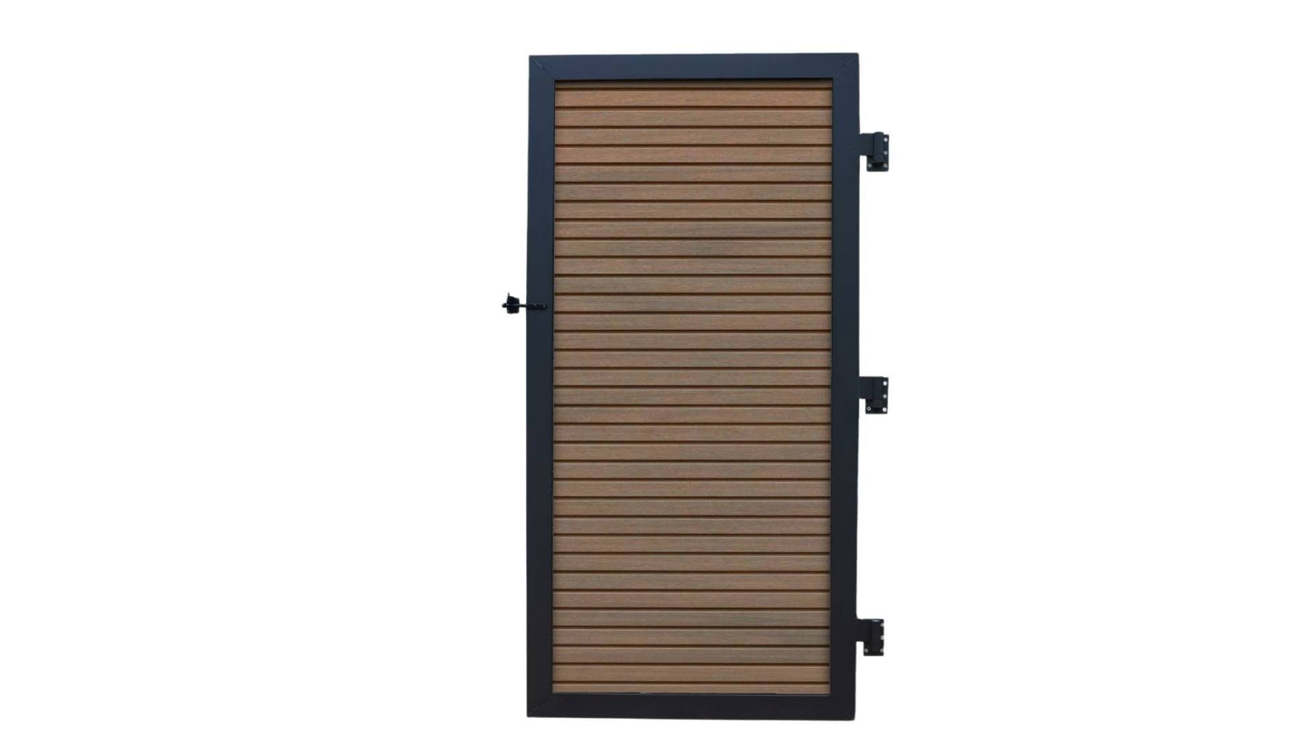 Riviera Cap Composite Privacy Fence Fence Frame It All Walnut Horizontal Gate