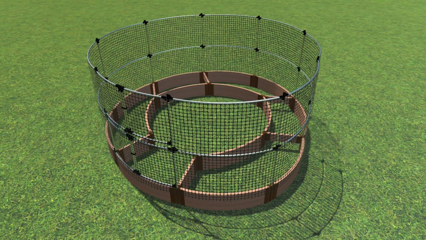 'Roundabout' 10' x 10' Raised Garden Bed Raised Garden Beds Frame It All Classic Sienna 2 Inch None 4'