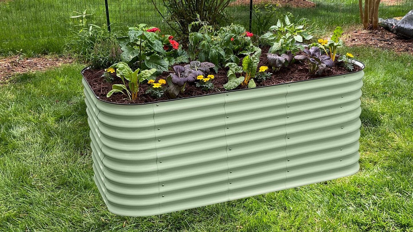 VegHerb's Sea Green 9-in-1 Metal Raised Garden Bed (32" Height) Gardening VegHerb