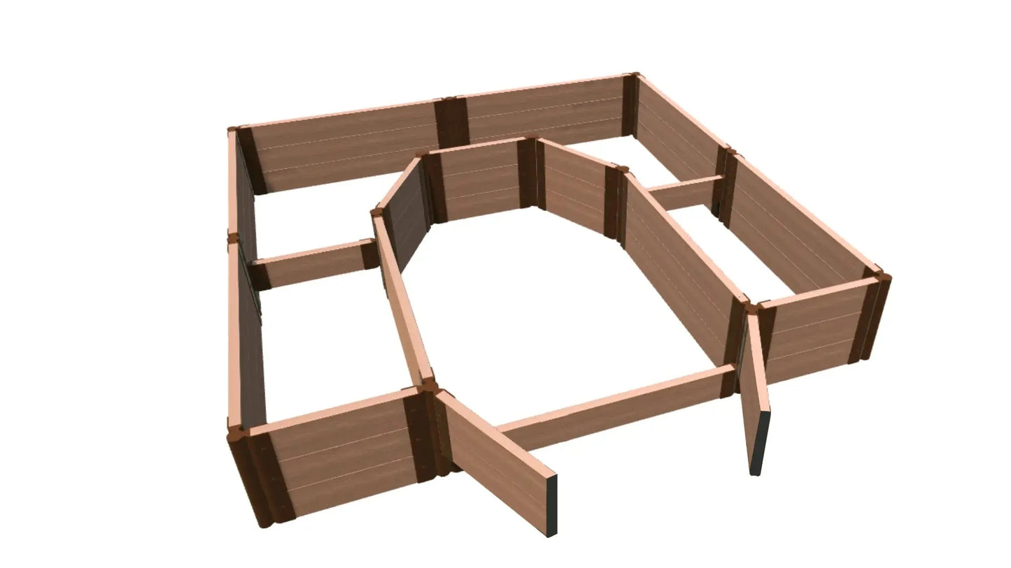Walk-In Topolski 8' x 8' Animal Barrier Raised Garden Bed - 2" Profile - GardenBLOX Classic Raised Garden Beds Frame It All Classic Sienna 2 Inch 16.5" 0'