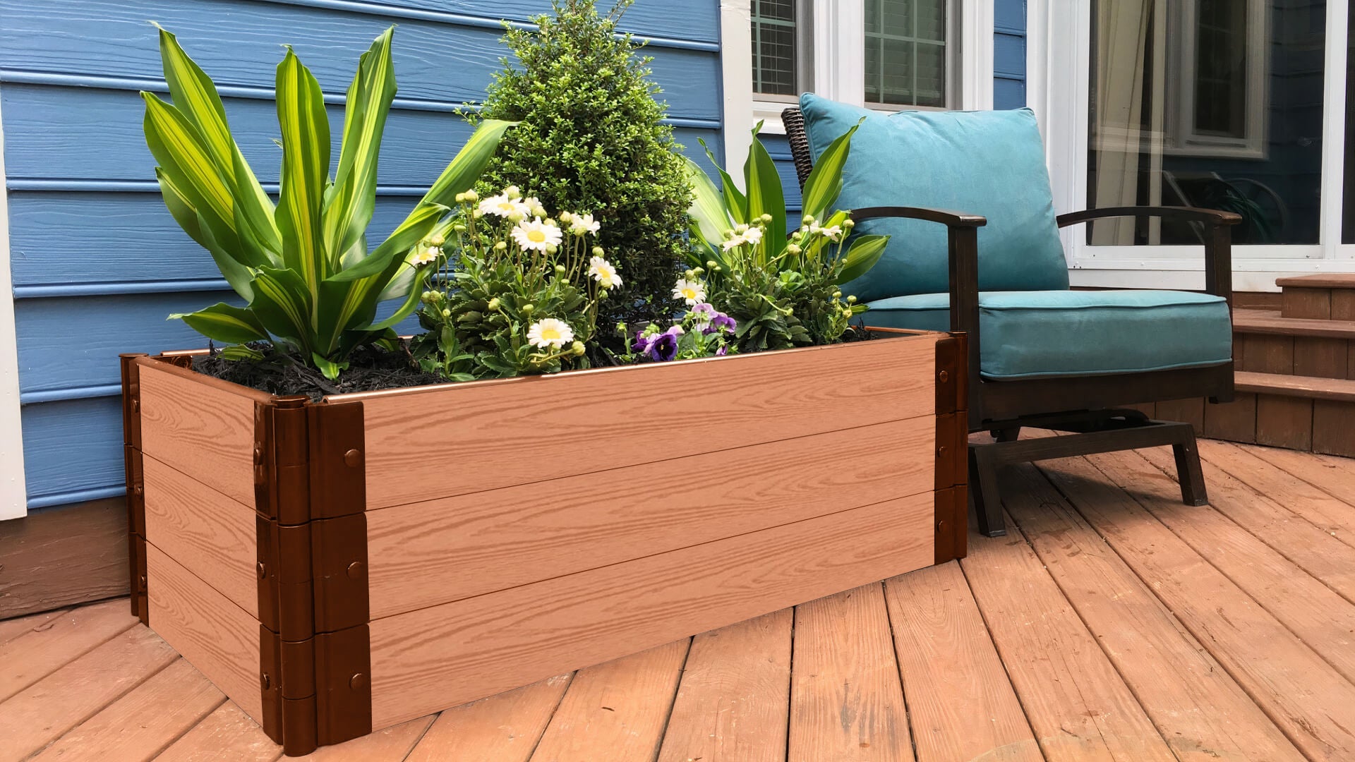 raised garden box planters Frame It All Tool-free Classic Sienna 2' X 4' X 16.5" Raised Garden BED
