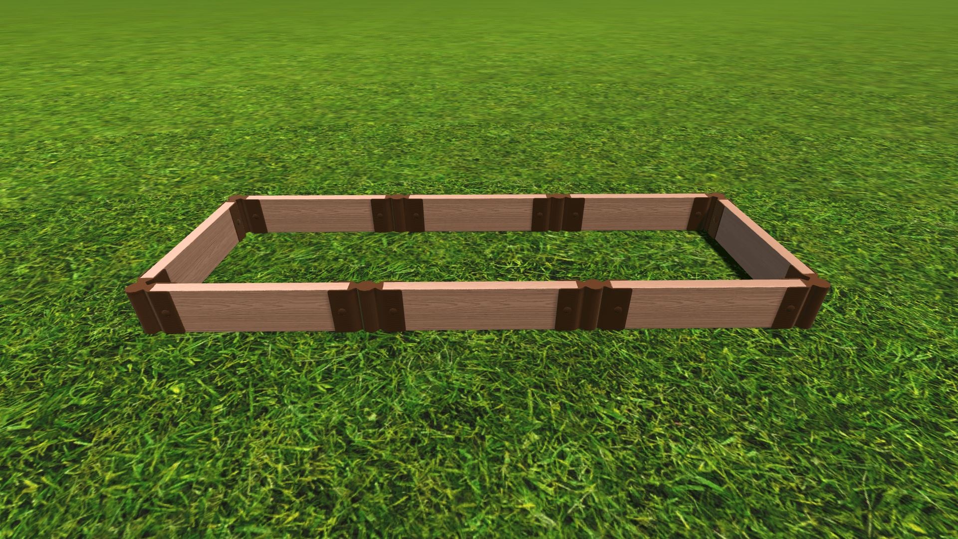 2' x 6' Raised Garden Bed Raised Bed Planters Frame It All Classic Sienna 2" 1 = 5.5"