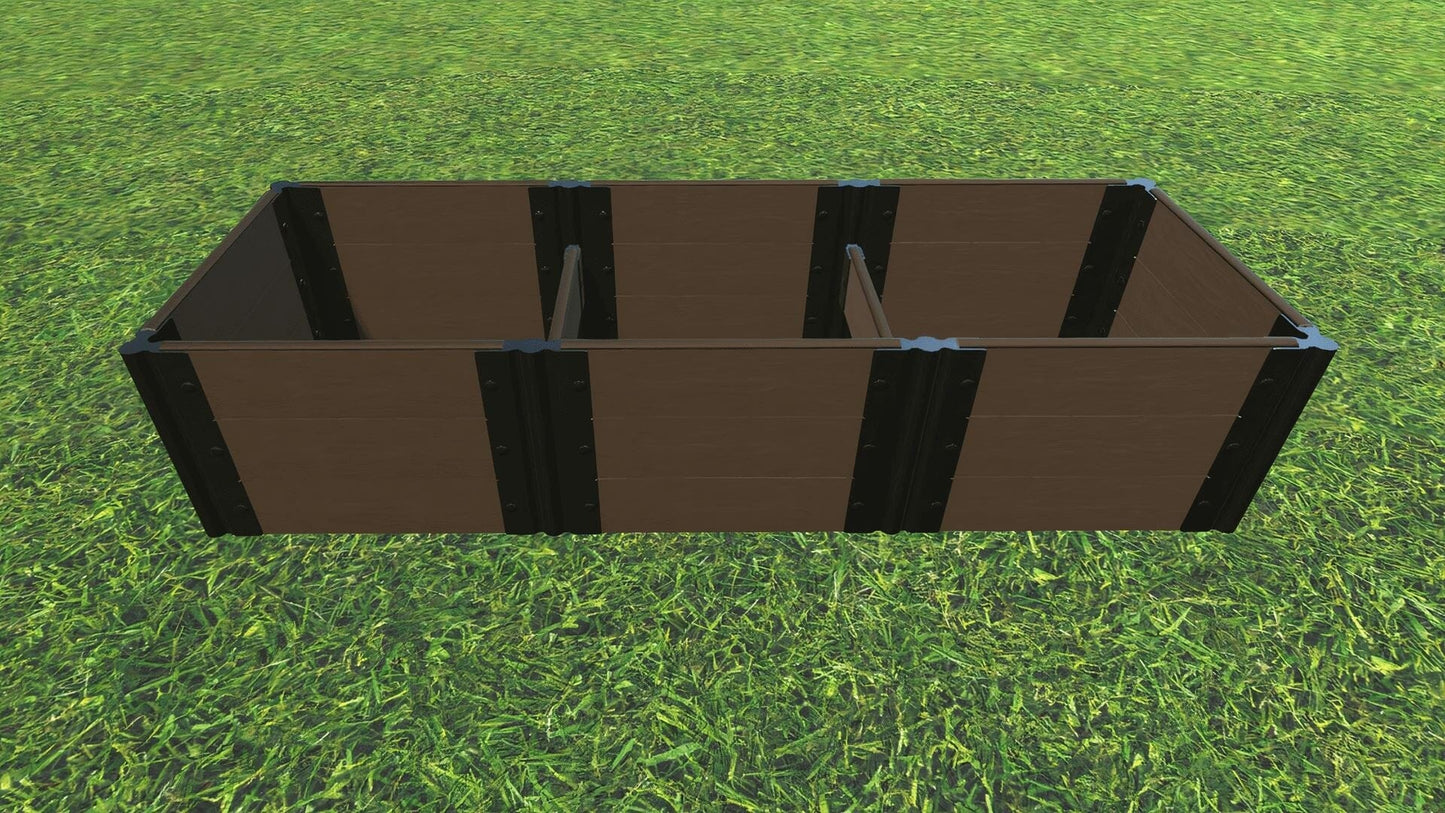2’ x 6’ Uptown Brown Raised Garden Bed Planters Raised Garden Beds Frame It All 3 = 16.5"