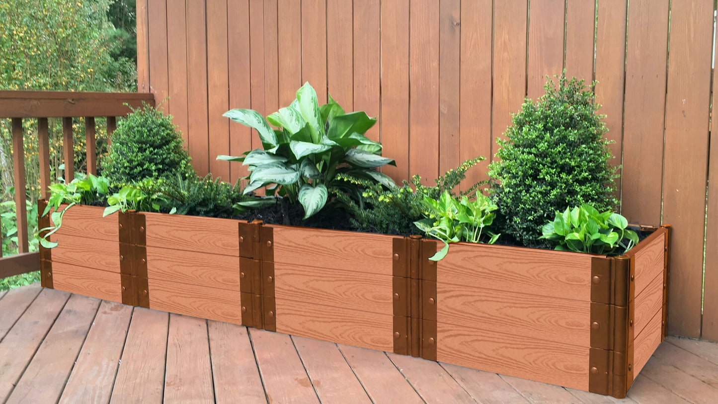 2' x 8' Raised Garden Bed (2' Sections) Raised Bed Planters Frame It All Classic Sienna 1'' 3 = 16.5"