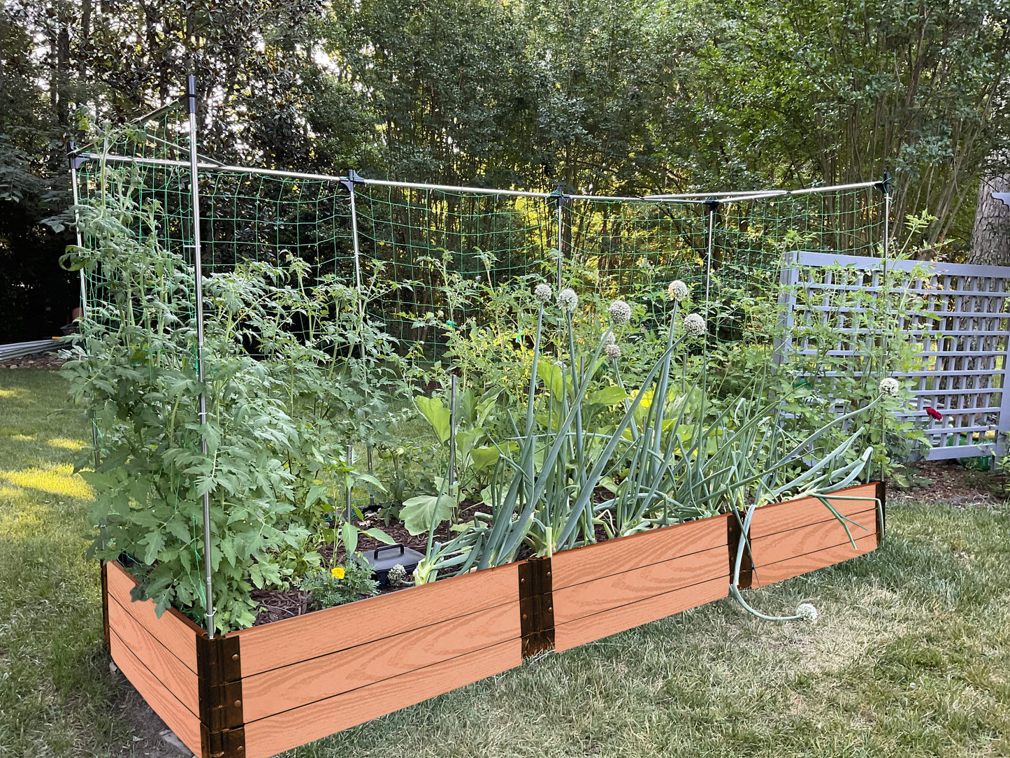 4' x 12' Raised Garden Bed with Trellis Raised Garden Beds Frame It All Classic Sienna 1" 3 = 16.5"