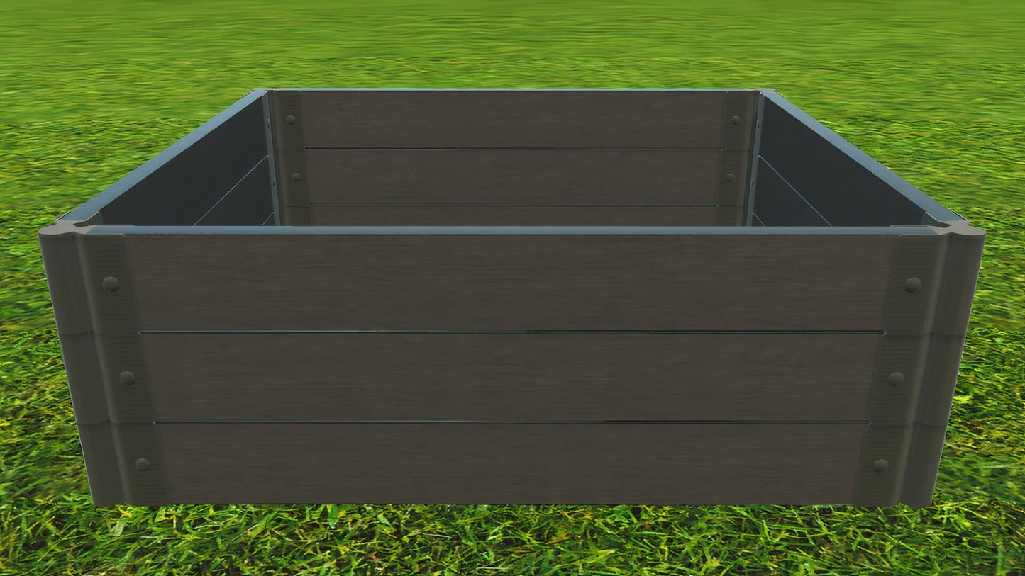 4' x 4' Raised Garden Bed Raised Garden Beds Frame It All Weathered Wood 2" 3 = 16.5"