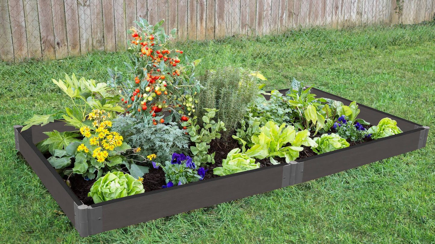 4' x 8' Raised Garden Bed Raised Garden Beds Frame It All Weathered Wood 2" 1 = 5.5"