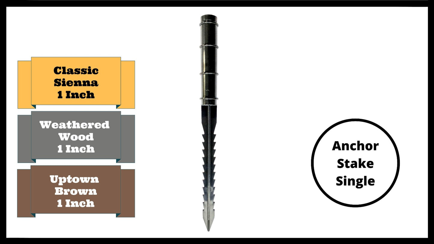 Anchor Stake – 1” Replacement (Single-Black) Parts Frame It All