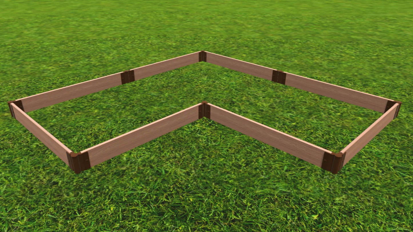 'Arrowhead' - 8' x 8' Straight Corner Raised Garden Bed Raised Garden Beds Frame It All Classic Sienna 1" 1 = 5.5"