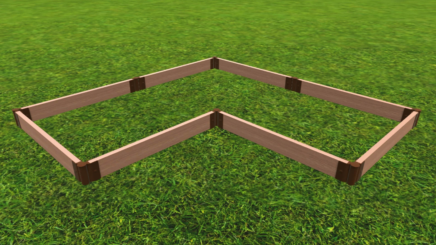 'Arrowhead' - 8' x 8' Straight Corner Raised Garden Bed Raised Garden Beds Frame It All Classic Sienna 2" 1 = 5.5"
