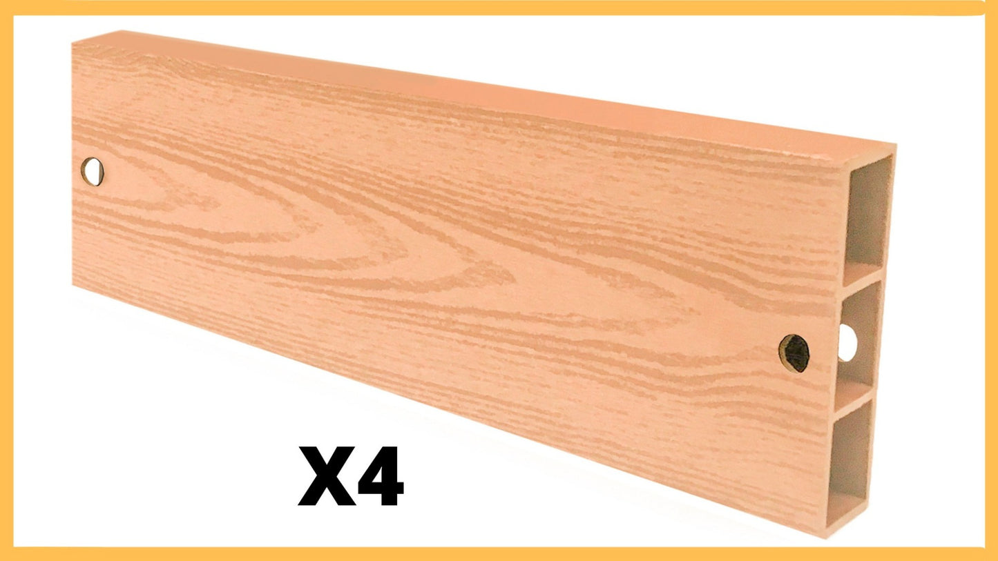 Classic Sienna 2' Snap-Lock Ready 2" Profile Composite Straight Boards w/ Bracket Packs (4 Board Pack) Parts Frame It All