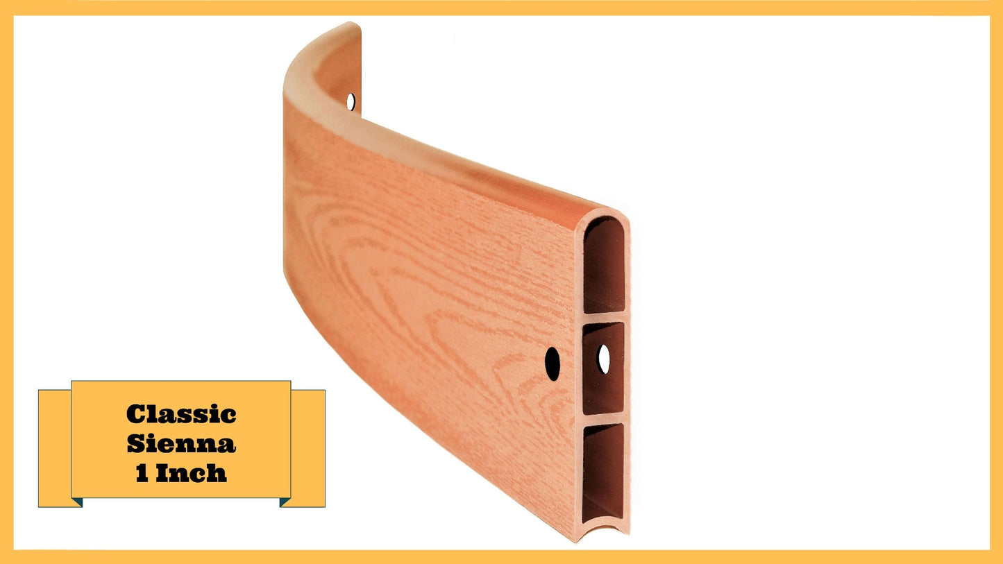 Classic Sienna 4' Snap-Lock Ready 1" Profile Composite Curved Board Parts Frame It All Classic Sienna Curved 1 Inch Width x 4 Foot Length