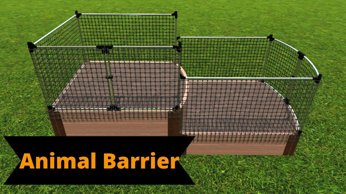 'Curved Terrace' - 4' x 8' x 22" Raised Garden Bed (Double Tier) Raised Garden Beds Frame It All