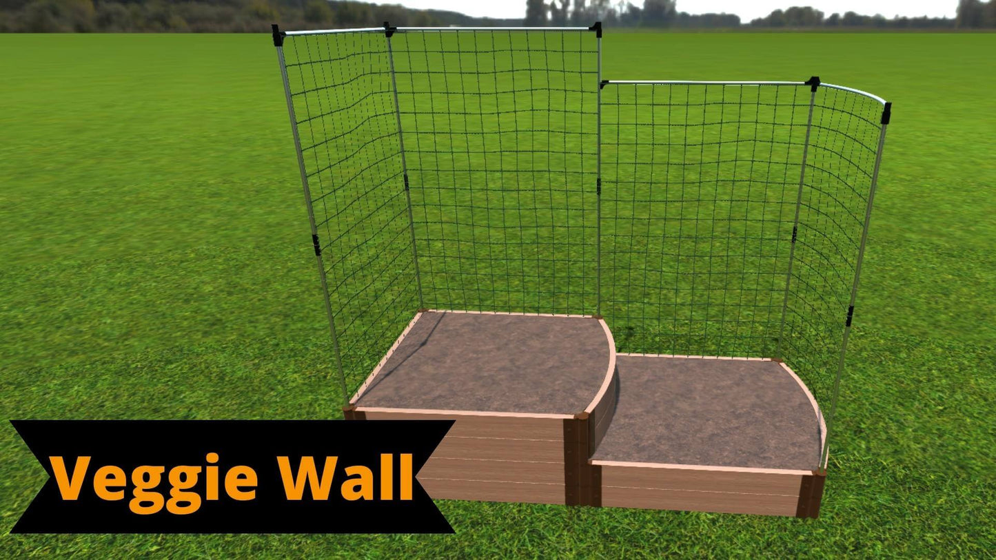 'Curved Terrace' - 4' x 8' x 22" Raised Garden Bed (Double Tier) Raised Garden Beds Frame It All