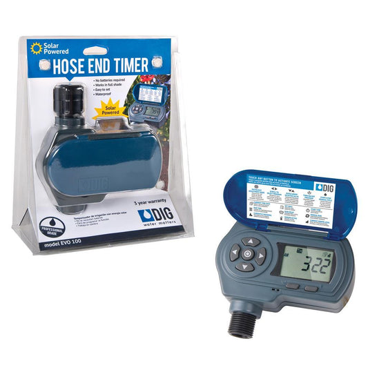 EVO 100 Waterproof Solar Powered Digital Hose End Timer (Tap Timer) for Drip Irrigation Accessories Frame It All
