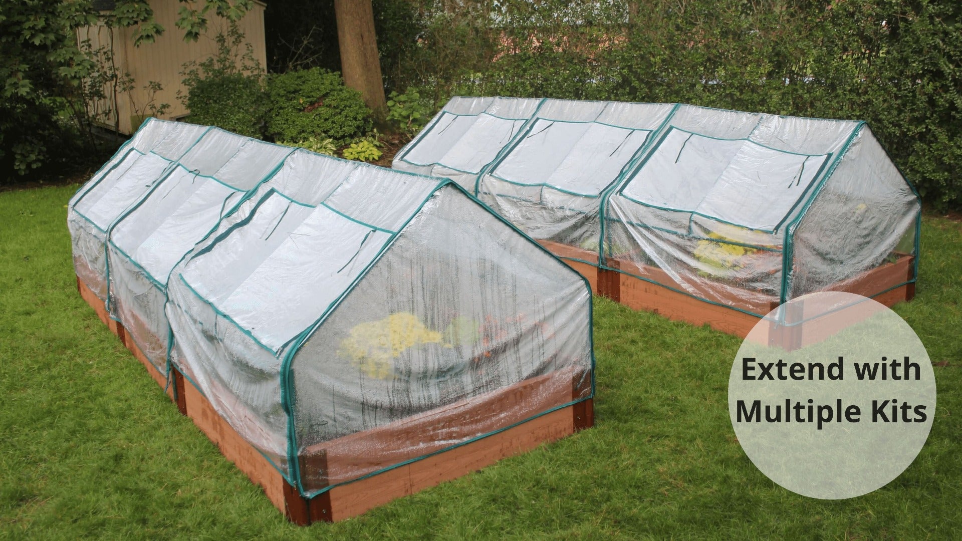 Extendable Cold Frame 'Greenhouse' - 4'x4' Accessories Frame It All 