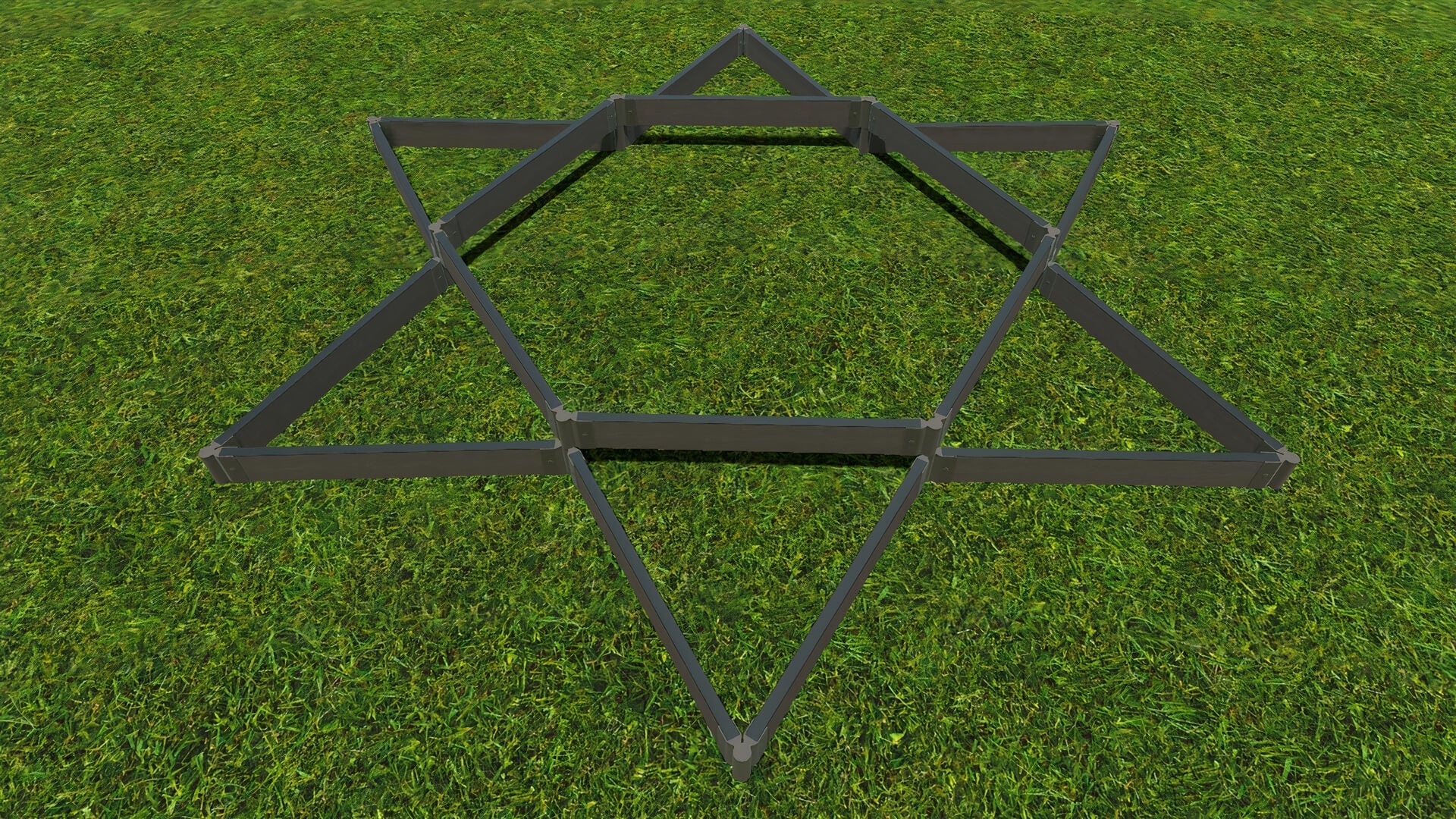 'Garden Star' - 12’ x 12’ x 11” Terrace Garden Raised Bed (Double Tier) Raised Garden Beds Frame It All Weathered Wood 2"