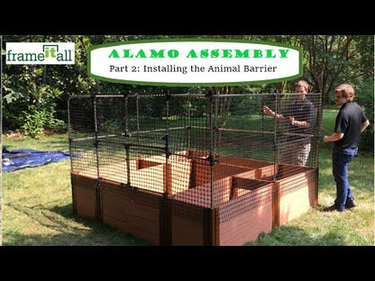 Walk-In 'Alamo' 8' x 8' Animal Barrier Raised Garden Bed - 2" Profile