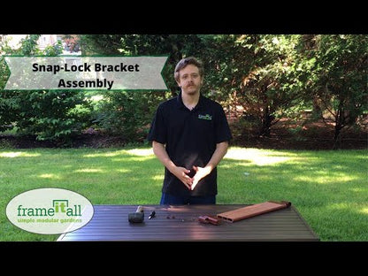 Weathered Wood Snap-Lock Raised Garden Bed Brackets – 2” Anchor Bracket (2 pack - Gray)
