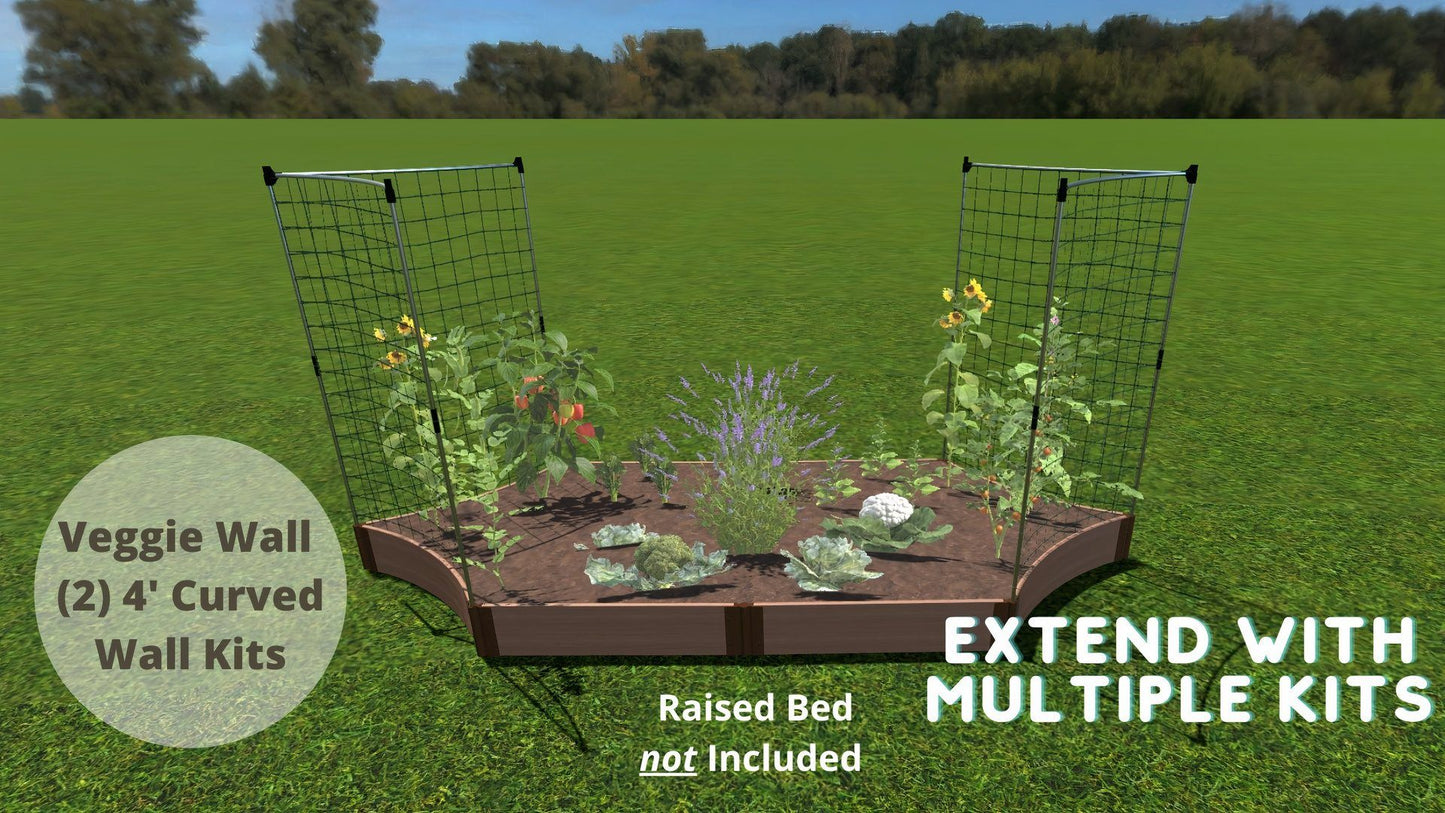 (NEW PRODUCT) Stack & Extend 'Veggie Wall' - 4 Foot Wide Curved Panels Accessories Frame It All