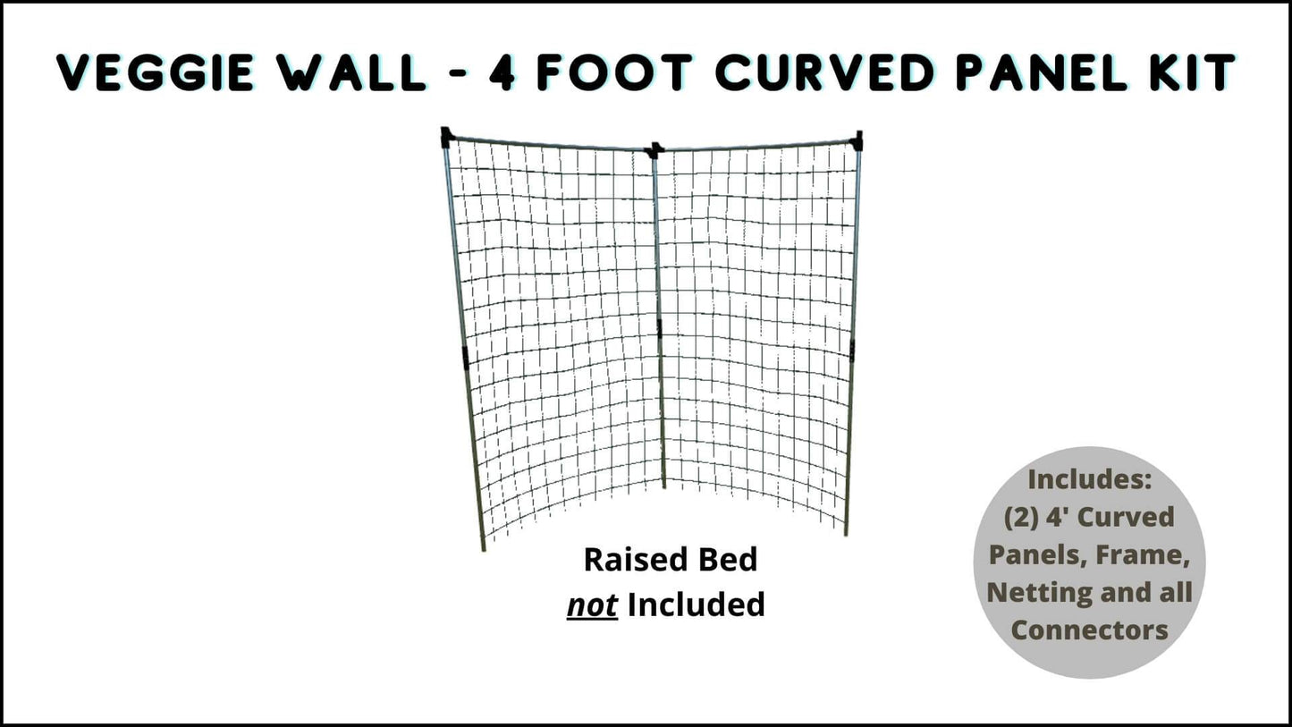 (NEW PRODUCT) Stack & Extend 'Veggie Wall' - 4 Foot Wide Curved Panels Accessories Frame It All