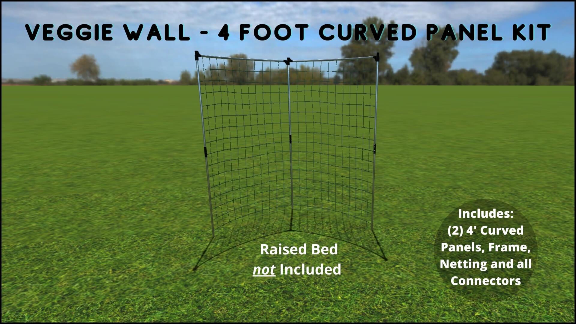 (NEW PRODUCT) Stack & Extend 'Veggie Wall' - 4 Foot Wide Curved Panels Accessories Frame It All