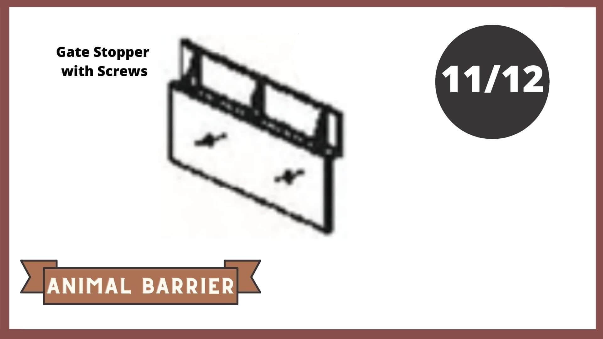REPLACEMENT PARTS for: Stack & Extend Animal Barrier Kits & Gardens Accessories Frame It All Part #11 & #12 - Gate Stopper w/ Screws