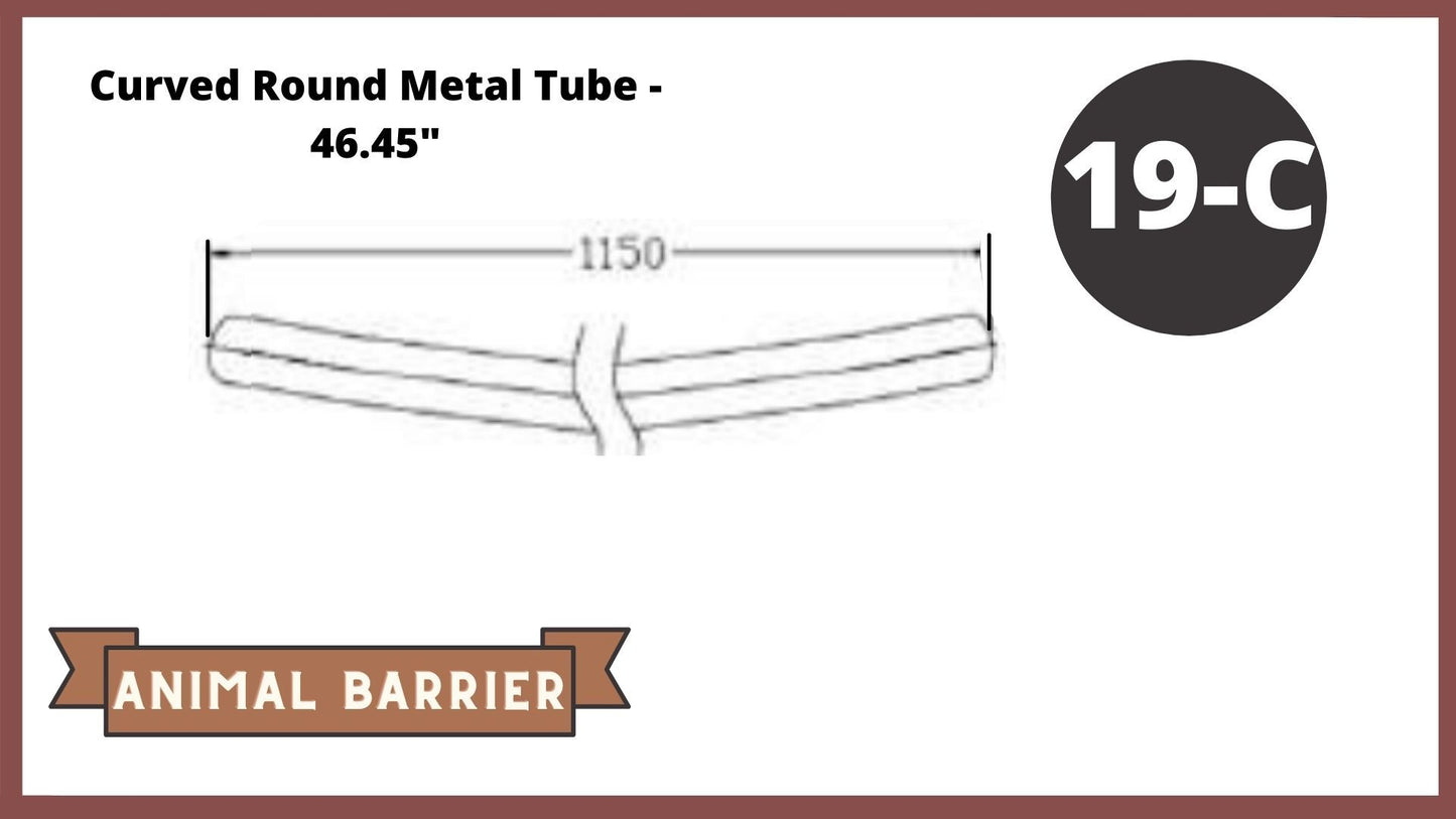 REPLACEMENT PARTS for: Stack & Extend Animal Barrier Kits & Gardens Accessories Frame It All Part #19-C - Horizontal Round Tube - 46.45" (curved)