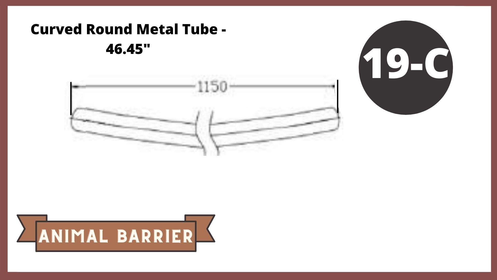 REPLACEMENT PARTS for: Stack & Extend Animal Barrier Kits & Gardens Accessories Frame It All Part #19-C - Horizontal Round Tube - 46.45" (curved)
