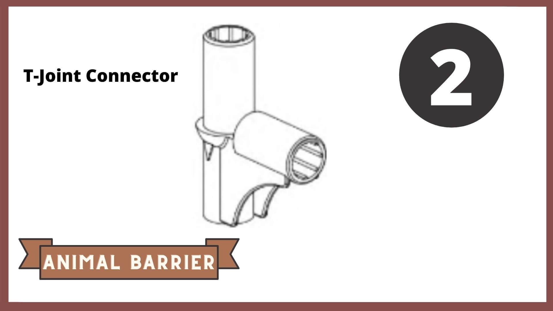 REPLACEMENT PARTS for: Stack & Extend Animal Barrier Kits & Gardens Accessories Frame It All Part #2 - T-Connector
