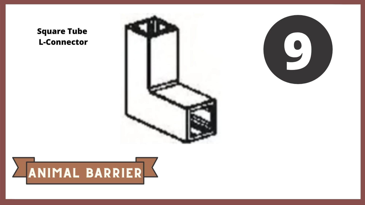 REPLACEMENT PARTS for: Stack & Extend Animal Barrier Kits & Gardens Accessories Frame It All Part 9# - Square Tube L-Connector