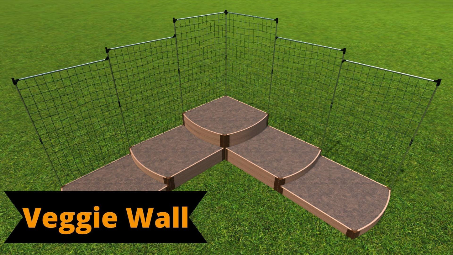 'Split Waterfall' - 12' x 12' x 22" Terrace Garden Raised Bed (Triple Tier) Raised Garden Beds Frame It All