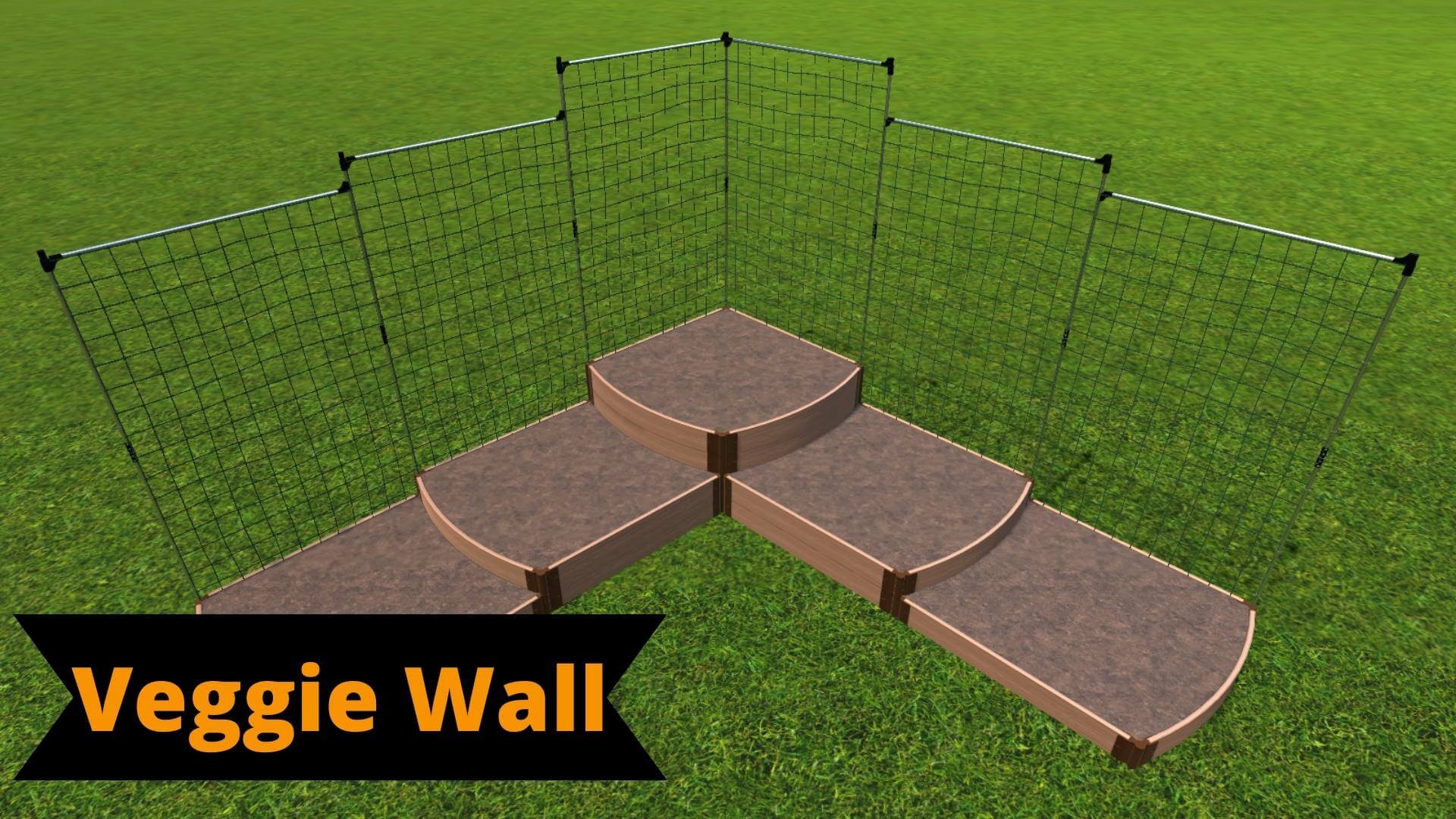 'Split Waterfall' - 12' x 12' x 22" Terrace Garden Raised Bed (Triple Tier) Raised Garden Beds Frame It All