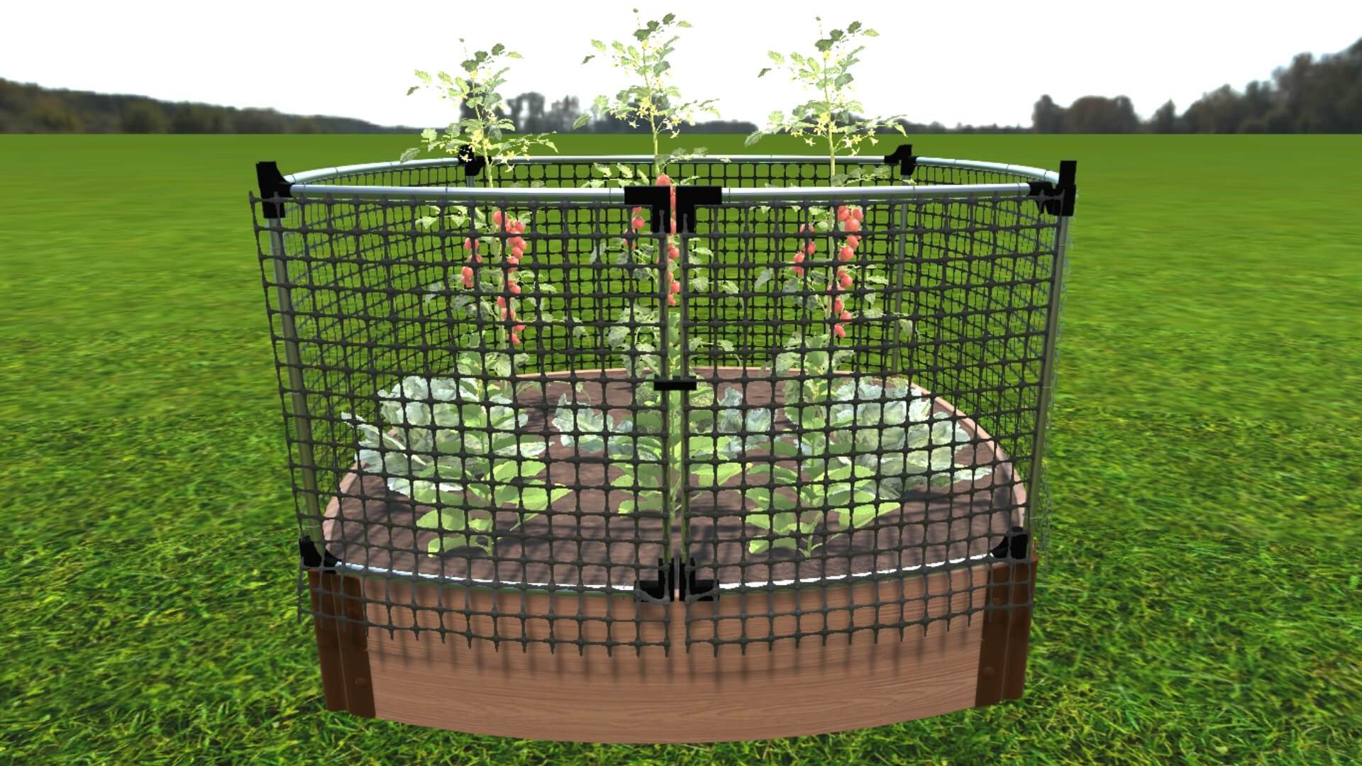 Stack & Extend 'Animal Barrier' with Gate - 4 Foot Wide Curved Panels Accessories Frame It All