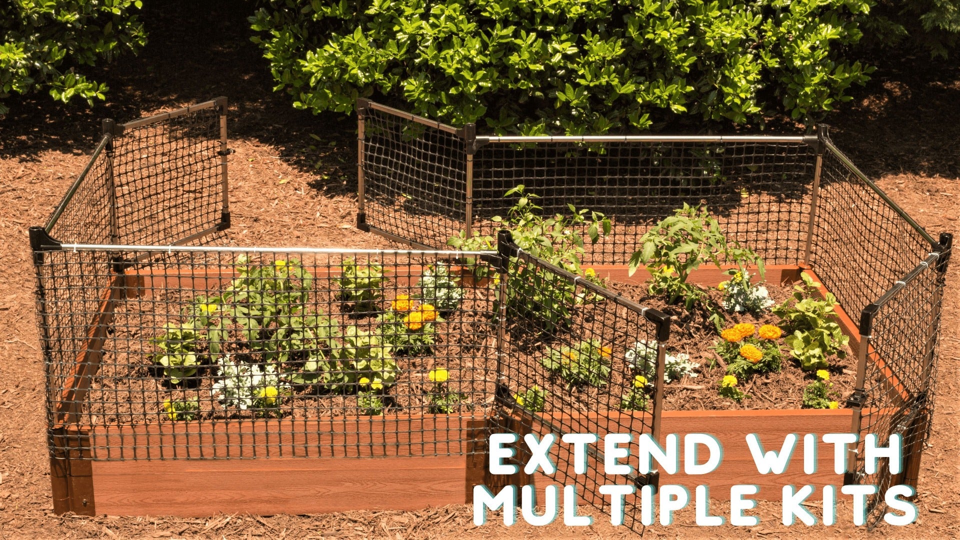 Stack & Extend 'Animal Barrier' with Gate - 4 Foot Wide Straight Panels Accessories Frame It All 