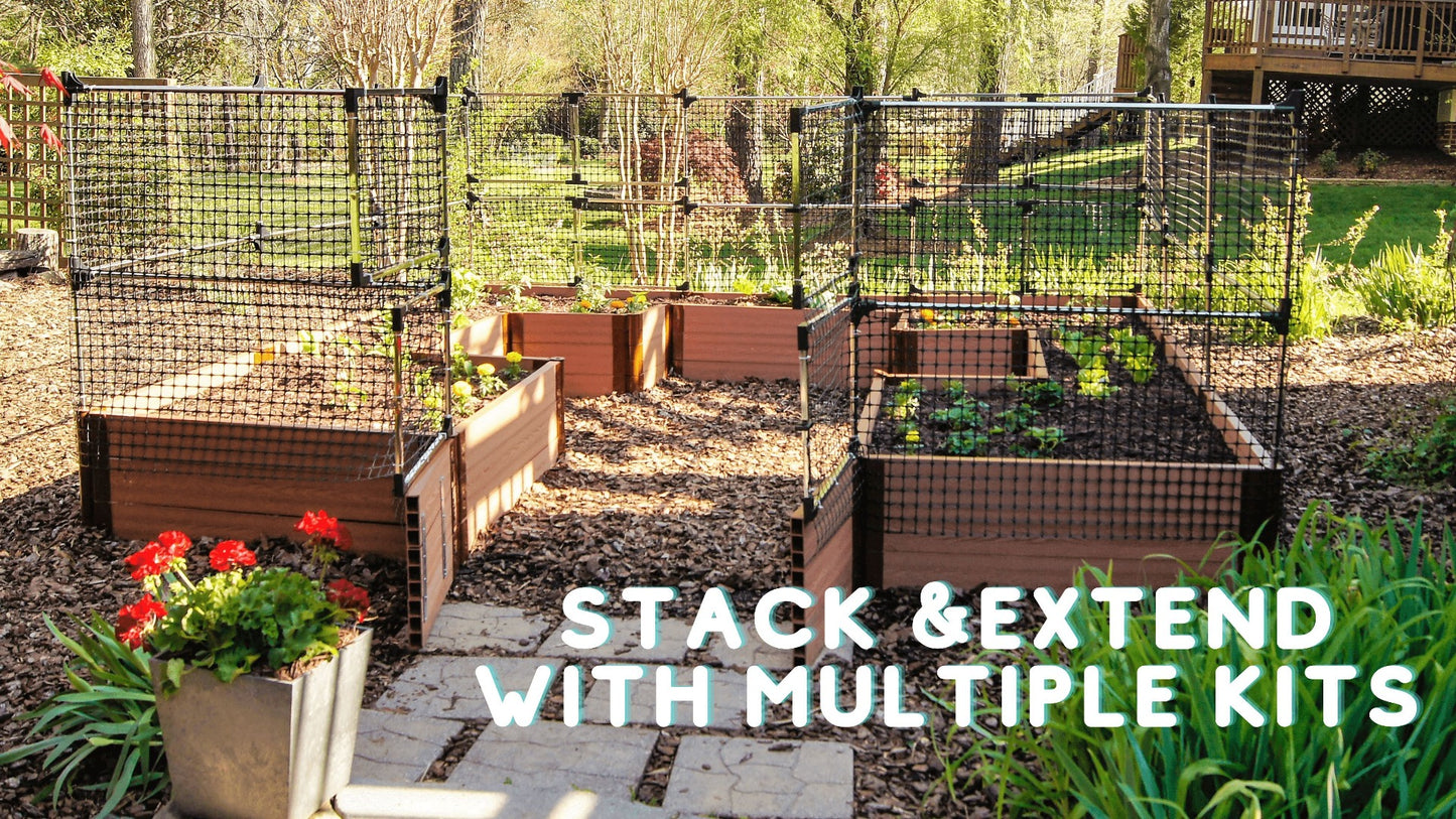 Stack & Extend 'Animal Barrier' with Gate - 4 Foot Wide Straight Panels Accessories Frame It All 