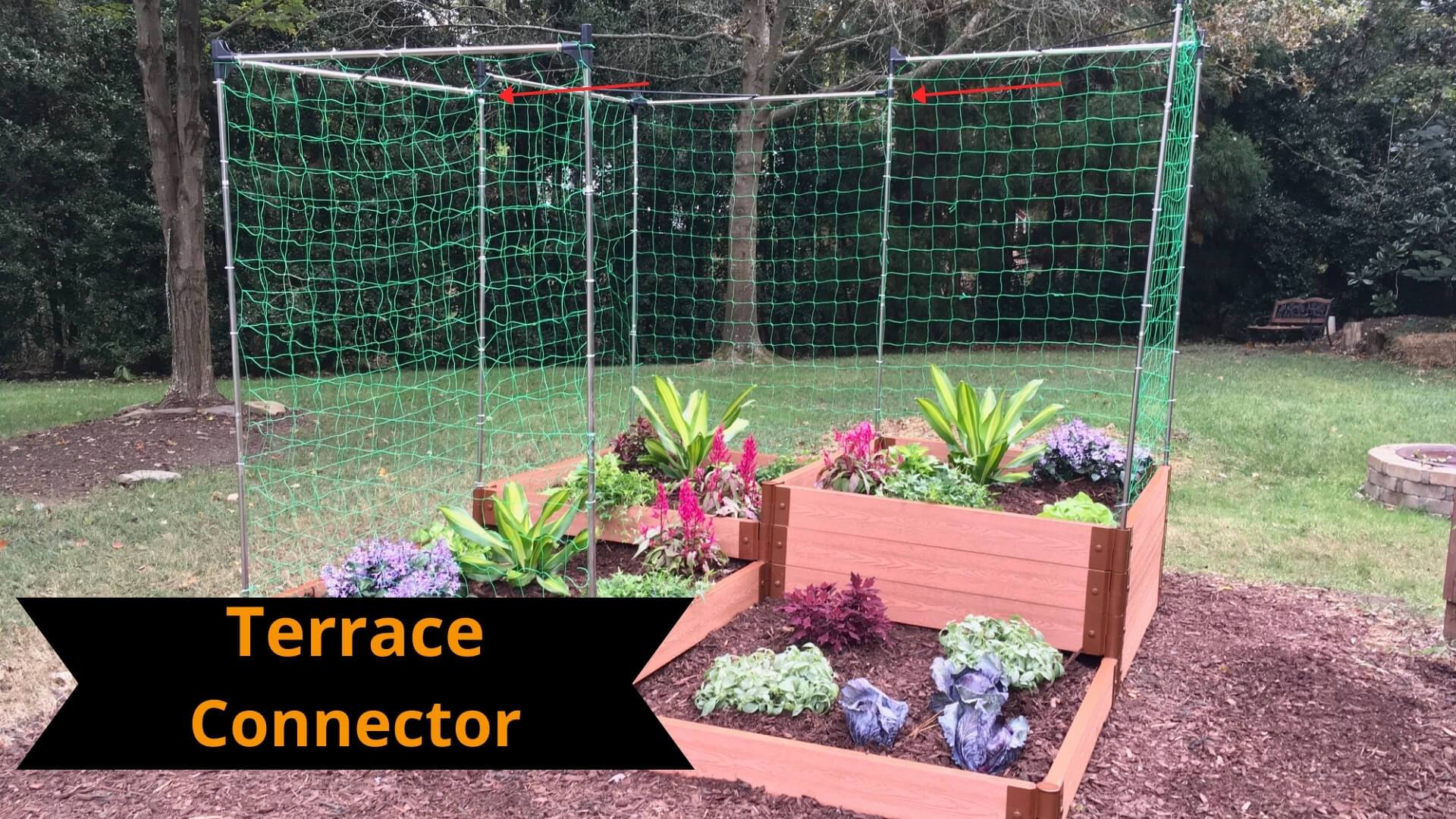 Terrace Connector: Connects Veggie Wall/Animal Barrier for Terraced Gardens - 2 Pack Accessories Frame It All
