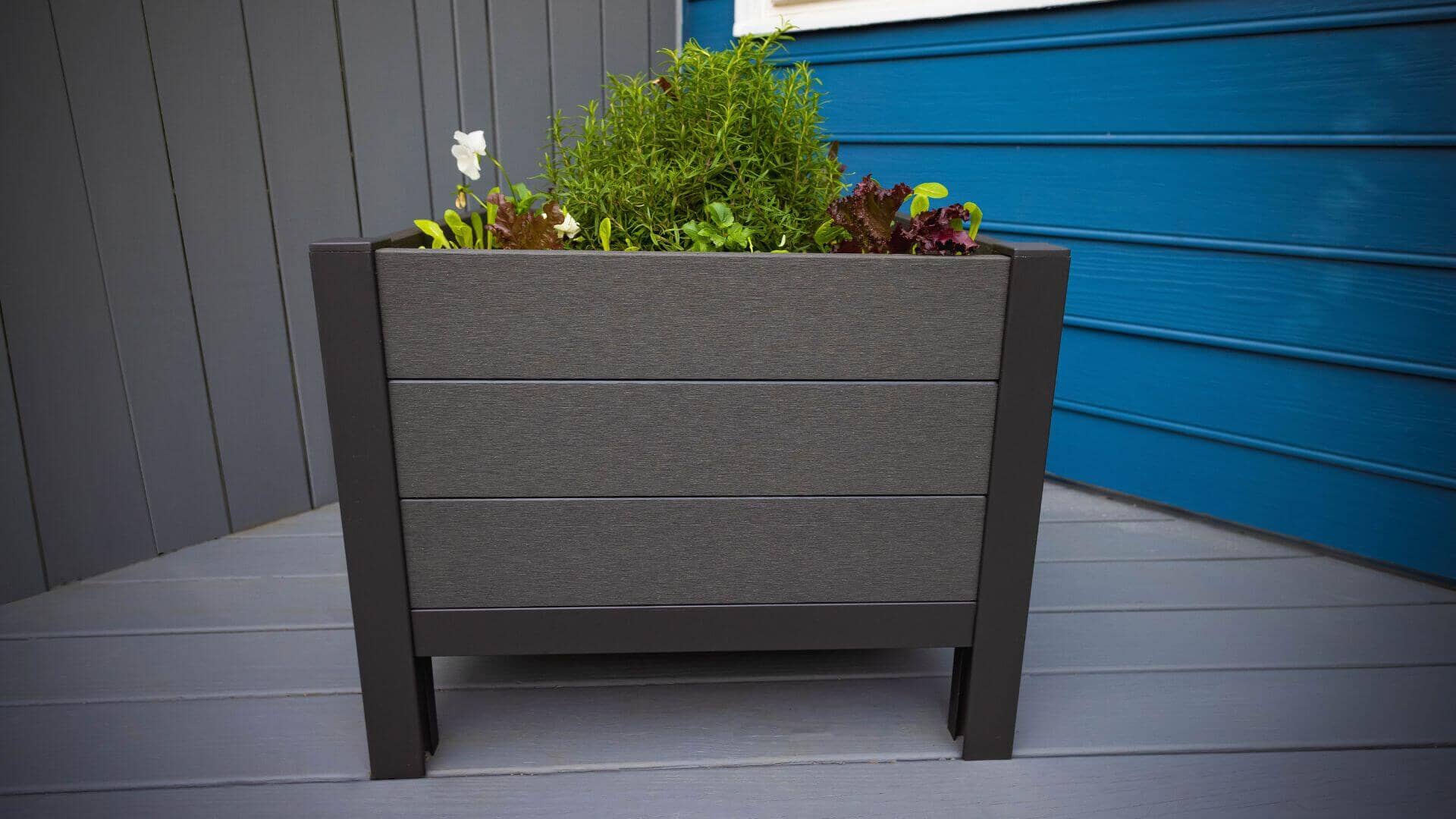 elevated planters box Frame It All The Urban Oasis 27in x 27in x 22in Elevated Garden Bed