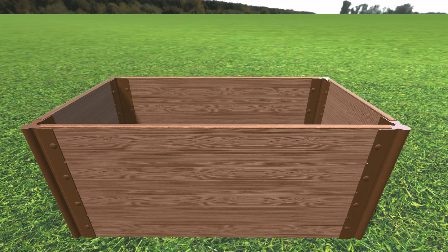 Tool-Free 2' x 4' Raised Garden Bed Raised Bed Planters Frame It All Classic Sienna 1'' 4 = 22"