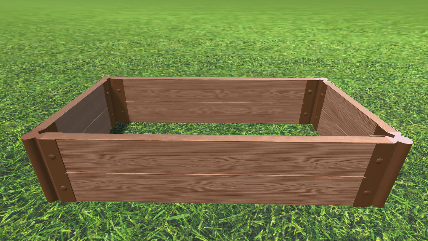 Tool-Free 2' x 4' Raised Garden Bed Raised Bed Planters Frame It All Classic Sienna 2" 2 = 11"