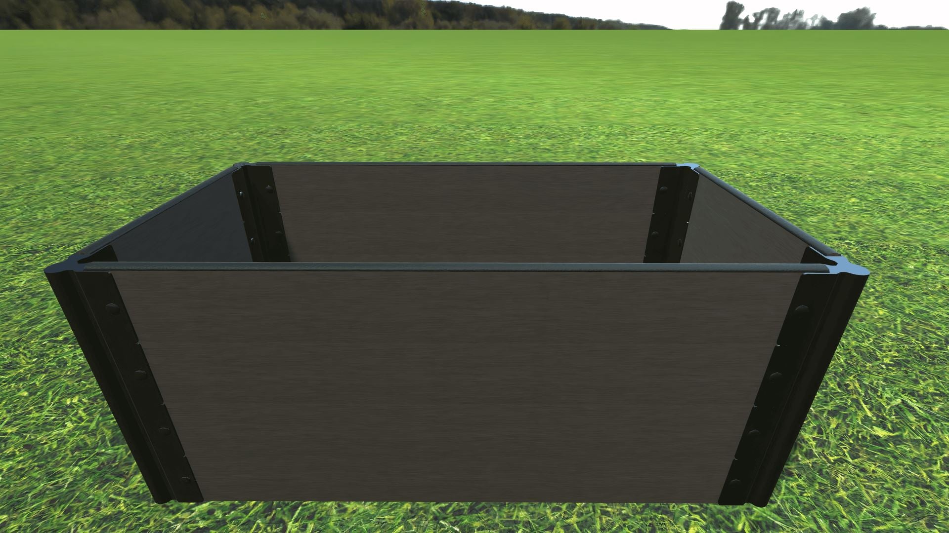 Tool-Free 2' x 4' Raised Garden Bed Raised Bed Planters Frame It All Weathered Wood 1'' 4 = 22"