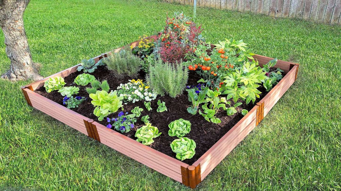 Tool-Free 8' x 8' Raised Garden Bed Raised Garden Beds Frame It All Classic Sienna 2" 2