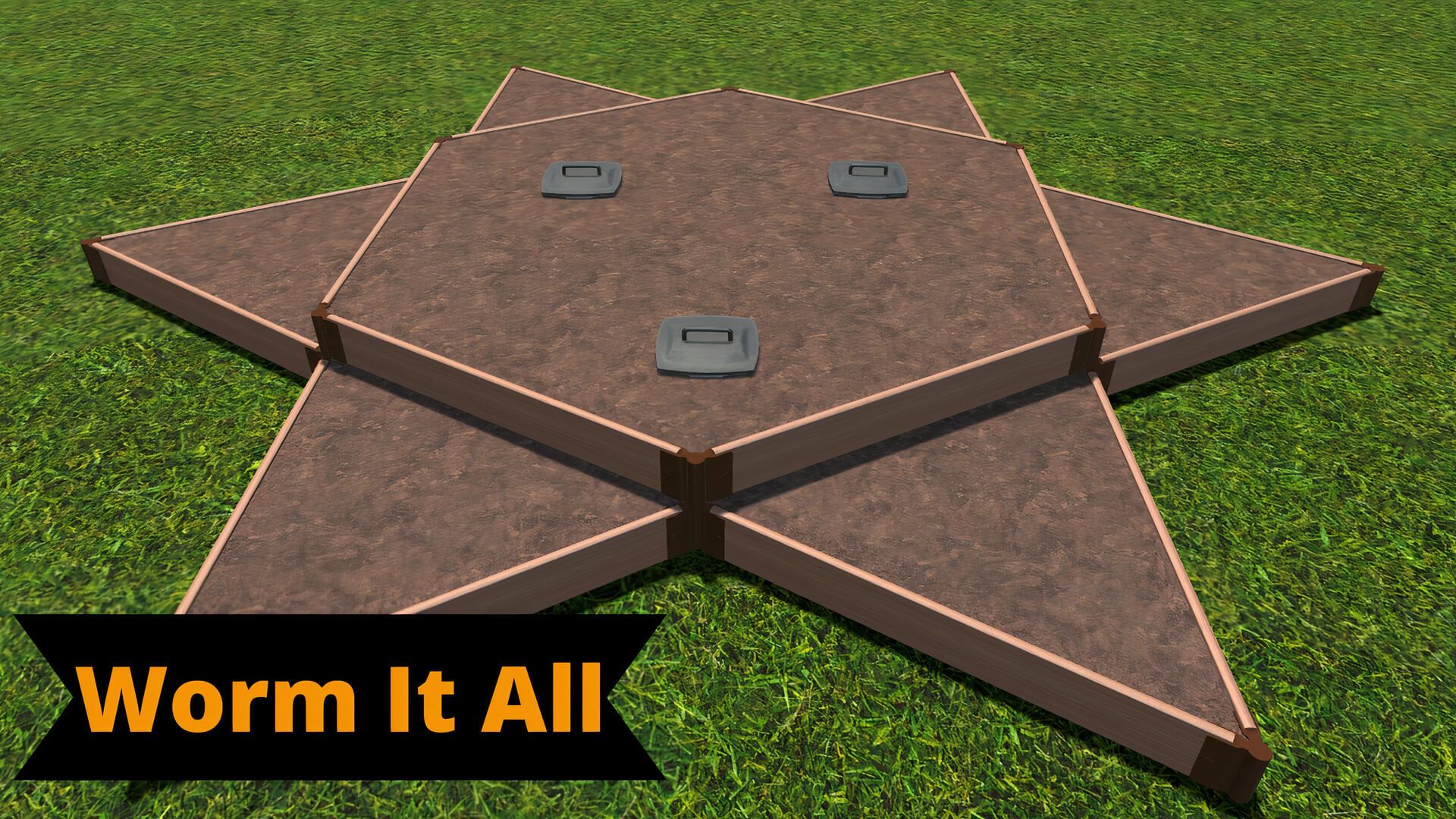 Tool-Free 'Garden Star' - 12’ x 12’ x 11” Terrace Garden Raised Bed (Double Tier) Raised Garden Beds Frame It All