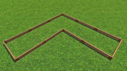 Tool-Free 'L-Shaped' 12' x 12' Raised Garden Bed Raised Garden Beds Frame It All Classic Sienna 2" 1 = 5.5"