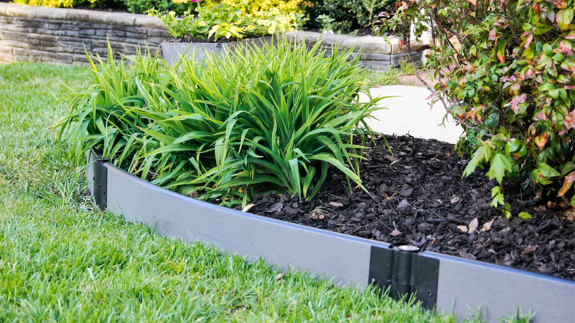 Tool-Free Landscape Edging Kit - Curved Boards Landscape Edging Frame It All 